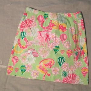 Lilly Pulitzer Green Pink Kentucky Derby Skirt
